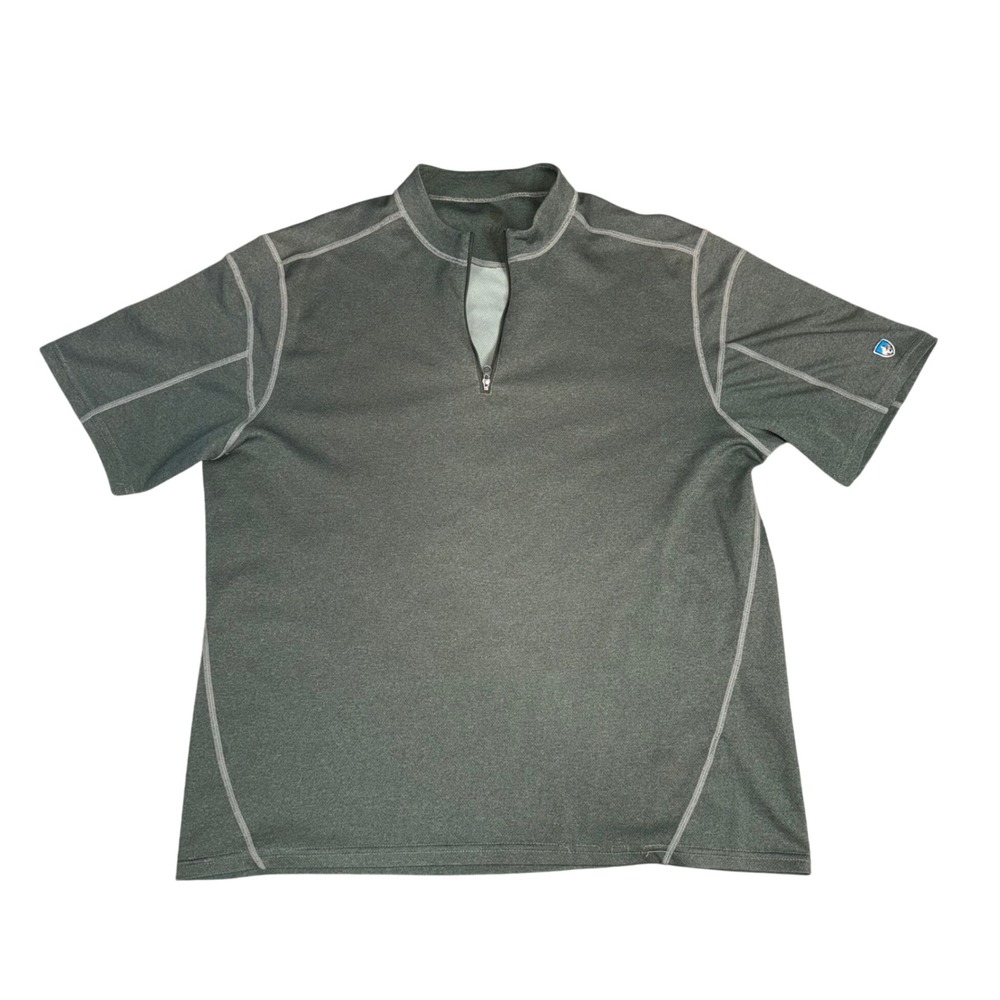 Kuhl Performance 1/4 Zip Shirt Mens L Olive Green Good Coffeenna Technical Tee